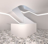 Visualisierung Architektur Innen Treppenhaus Holbeinstrasse Zuerich 2008