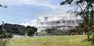 Visualisierung Architektur Studie Aussen Systemhaus Schweiz 2008