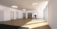 Visualisierung Architektur Innen Gemeindezentrum Maennedorf 2009