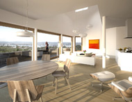 Visualisierung Verkaufsbild Innenraum Wohnbereich Salenstein 2011