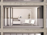 Visualisierung Architektur Wettbewerb Aussen Wohnungsbau Kirchenweg Zuerich 2011