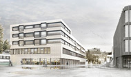 Visualisierung Architektur Wettbewerb Aussen Mischnutzung Lenzburg Aargau 2012