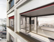 Visualisierung Architektur Wettbewerb Aussen Hochhaus Vulkanstrasse Zuerich 2012