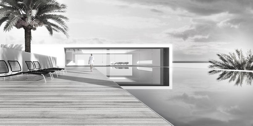 Visualisierung Architektur Aussen Strandhaus Baja Mexiko 2013