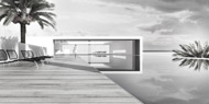 Visualisierung Architektur Aussen Strandhaus Baja Mexiko 2013