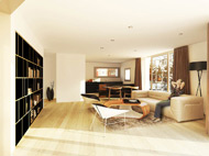 Visualisierung Verkaufsbild Innenraum Wohnbereich St Moritz 2014