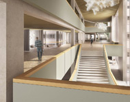 Visualisierung Architektur Wettbewerb Innen Berner Fachhochschule Campus Biel 2015