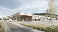Visualisierung Architektur Wettbewerb Aussen Feuerwehr Konolfingen 2015