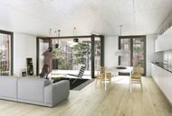 Visualisierung Architektur Wettbewerb Innen Wohnungsbau Zuercherstrasse Killwangen 2014